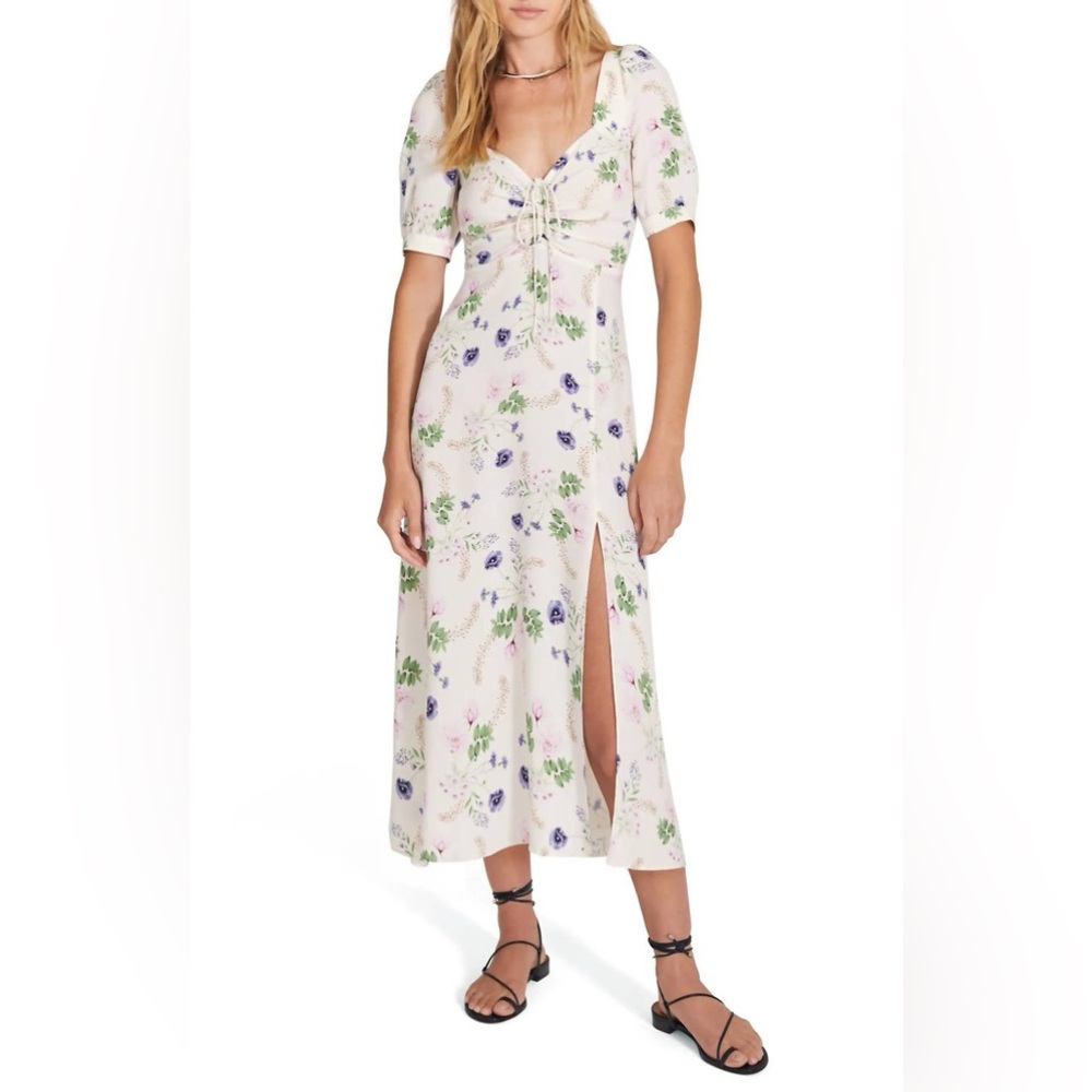 Favorite Daughter Vineyard Floral Midi Dress with slit